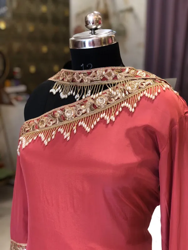Peach_Pink_Crepe_A-Line_Embroidered_Suit_Set_For_Women