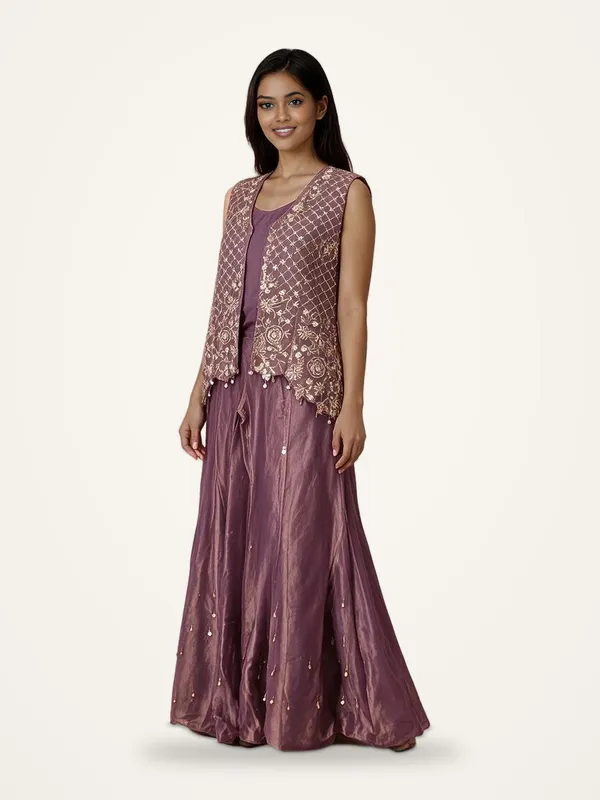 Jacket_Skirt_Set_with_Bustier_for_Women_-_Mauve_Shimmer_Tissue_Embroidered