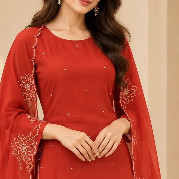 Sharara_Suit_Set_for_Women_-_Rust_Orange_Chinon_Hand_Work_|_Festive_Wear