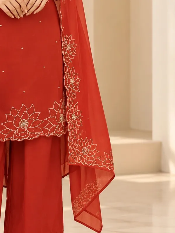 Sharara_Suit_Set_for_Women_-_Rust_Orange_Chinon_Hand_Work_|_Festive_Wear