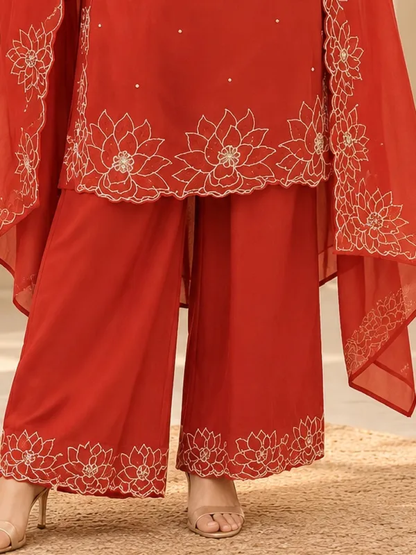 Sharara_Suit_Set_for_Women_-_Rust_Orange_Chinon_Hand_Work_|_Festive_Wear