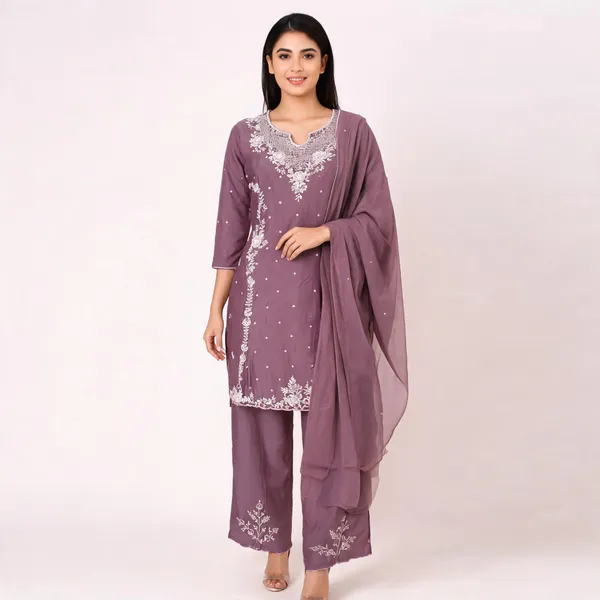 Purple_Chinon_Straight_Embroidered_Kurta_Pant_Set_For_Women
