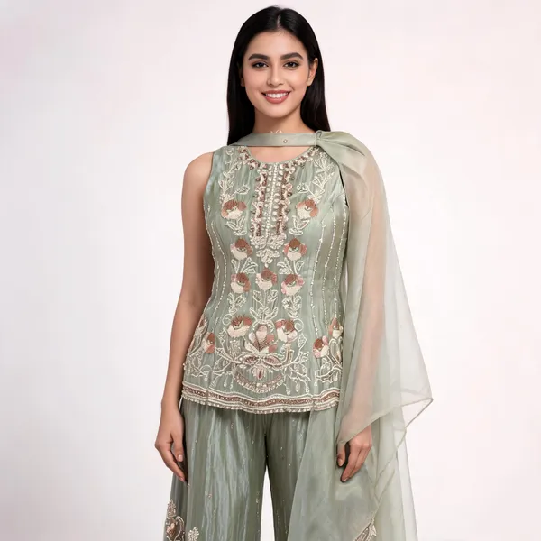 Sage_Green_Shimmer_Embroidered_Jacket_Suit_Set_For_Women
