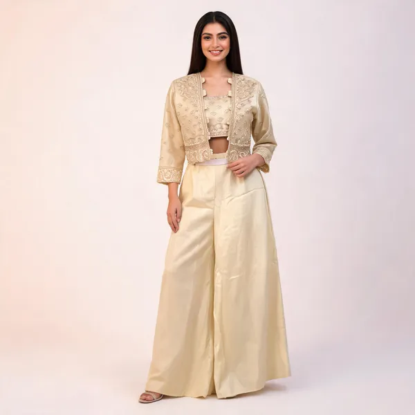 Ivory_Shimmer_Embroidered_Jacket_Skirt_Set_For_Women