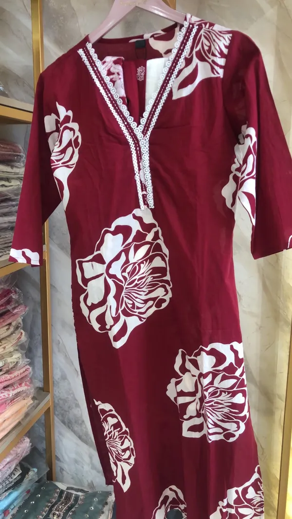 Maroon_Cotton_Festive_Kurta_Pant_Dupatta_Set_For_Women