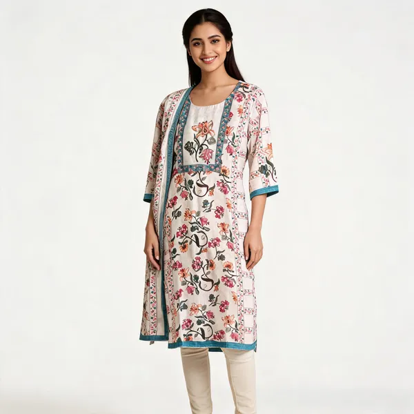 Light_Pista_Cotton_Printed_Hand_Work_Kurta_Pant_Dupatta_Set_For_Women