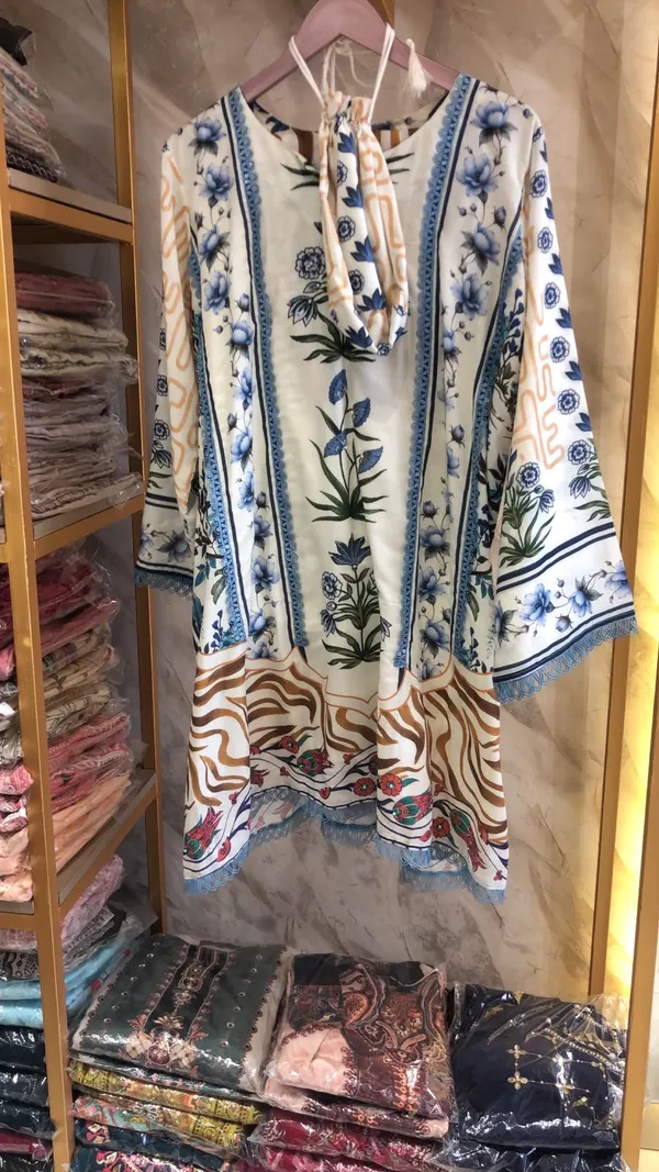 Multi_Cotton_A-Line_Printed_Kurti_Pant_Dupatta_Set_For_Women