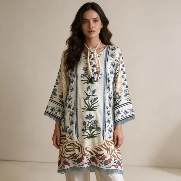 Multi_Cotton_A-Line_Printed_Kurta_For_Women