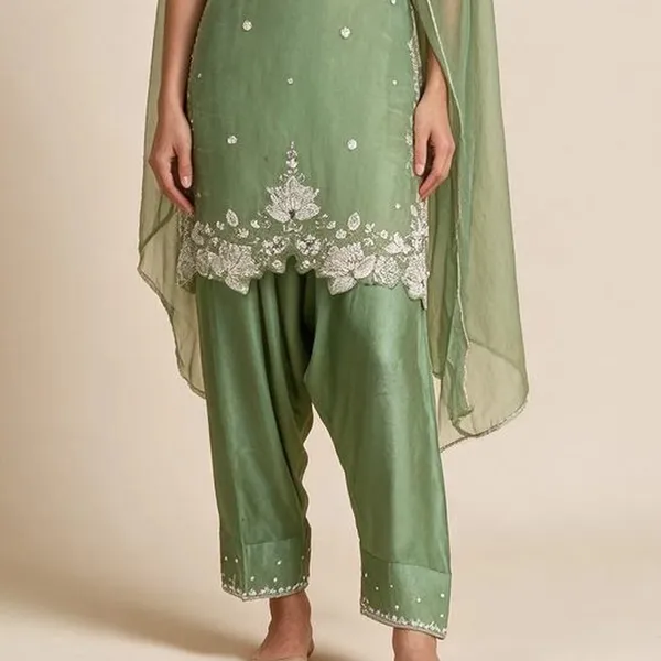 Farshi_Salwar_Suit_Set_for_Women_-_Green_Crepe_Designer_|_Festive_Wear