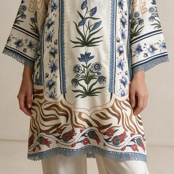 Short_Kurti_Set_for_Women_-_Multicolour_Cotton_A-Line_Printed_4_Piece