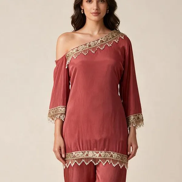 A-Line_Suit_Set_for_Women_-_Peach_Pink_Crepe_Kurti_Pant_Dupatta_|_Festive_Wear
