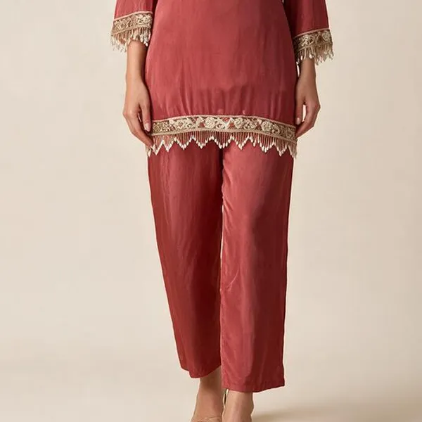 A-Line_Suit_Set_for_Women_-_Peach_Pink_Crepe_Kurti_Pant_Dupatta_|_Festive_Wear