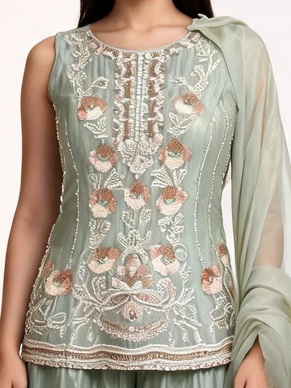 Sharara_Suit_Set_for_Women_-_Sage_Green_Shimmer_Peplum_Heavy_Hand_Work