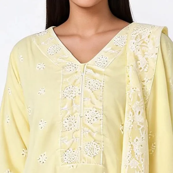 Chikankari_Suit_Set_for_Women_-_Lemon_Cotton_3_Piece_with_Designer_Dupatta_|_Daily_Wear