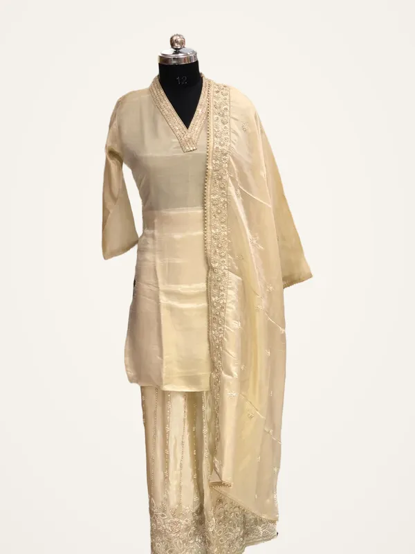 Suit_Set_for_Women_-_Ivory_Shimmer_with_Heavy_Hand_Work_Bottom_|_Wedding_Wear