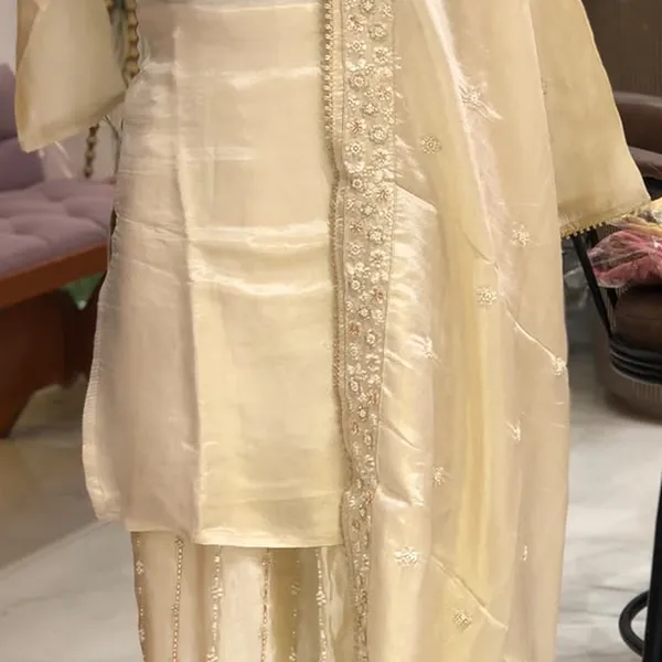 Suit_Set_for_Women_-_Ivory_Shimmer_with_Heavy_Hand_Work_Bottom_|_Wedding_Wear