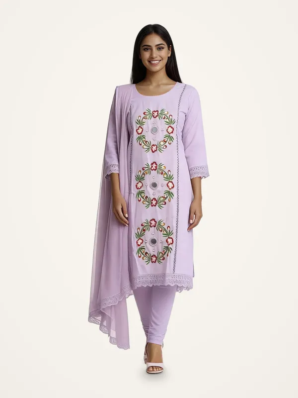 Hand_Painted_Cotton_Suit_for_Women_-_Light_Lavender_with_Hand_Work_|_Daily_Wear