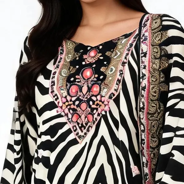 A-Line_Suit_Set_for_Women_-_Black_and_White_Muslin_Zebra_Print_|_Daily_Wear