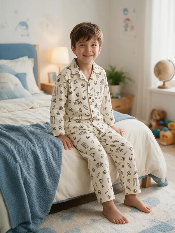 Cream_Printed_Pajama_Set_for_Boys_-_Pack_of_2