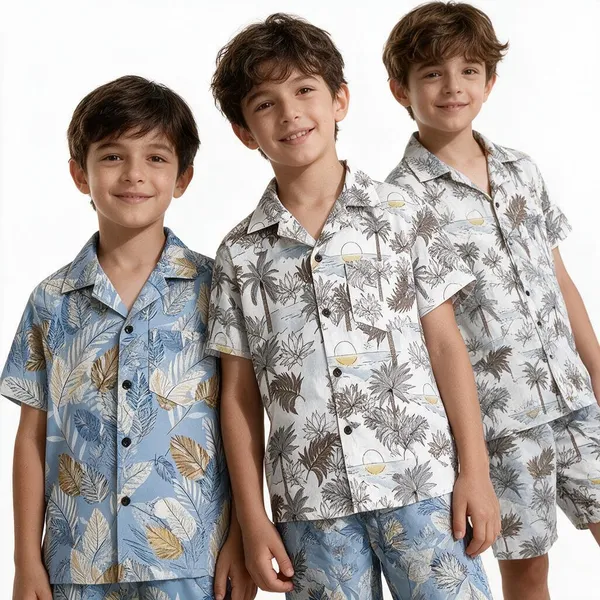 FINEWAVE_Boys_Casual_Shirt_Shorts