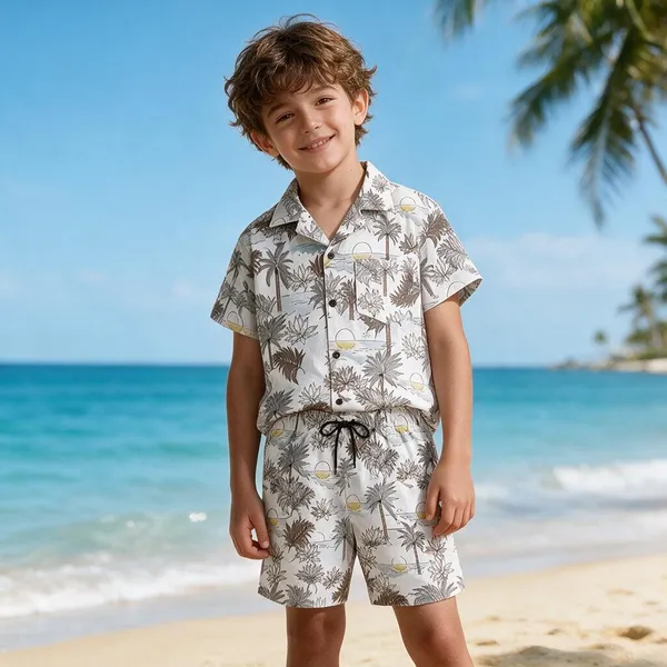 FINEWAVE_Boys_Casual_Shirt_Shorts