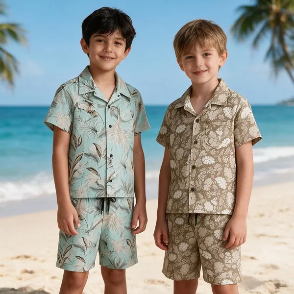 FINEWAVE_Boys_Casual_Shirt_Shorts