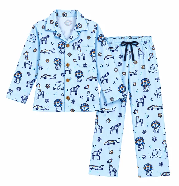 Cream_and_Blue_Printed_Pajama_Set_for_Girls-_Pack_of_2