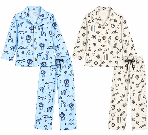 Cream_and_Blue_Printed_Pajama_Set_for_Girls-_Pack_of_2