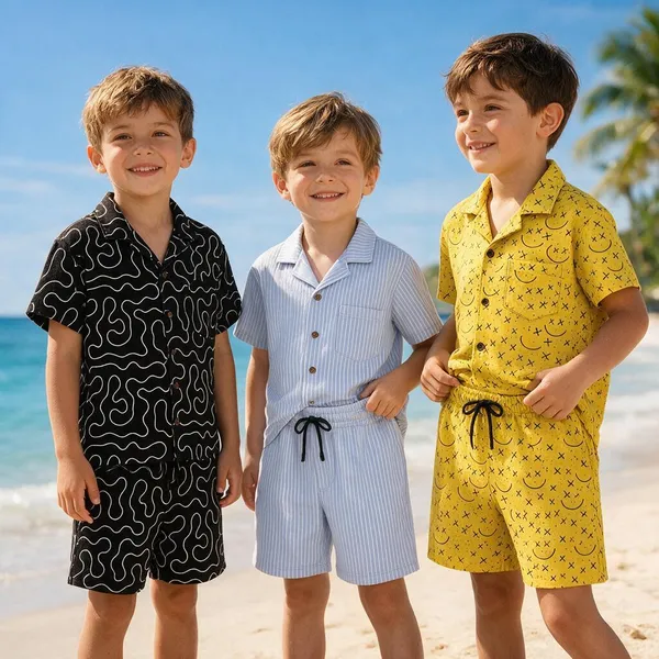 FINEWAVE_Boys_Casual_Shirt_Shorts_(Multicolor,_Pack_of_3)
