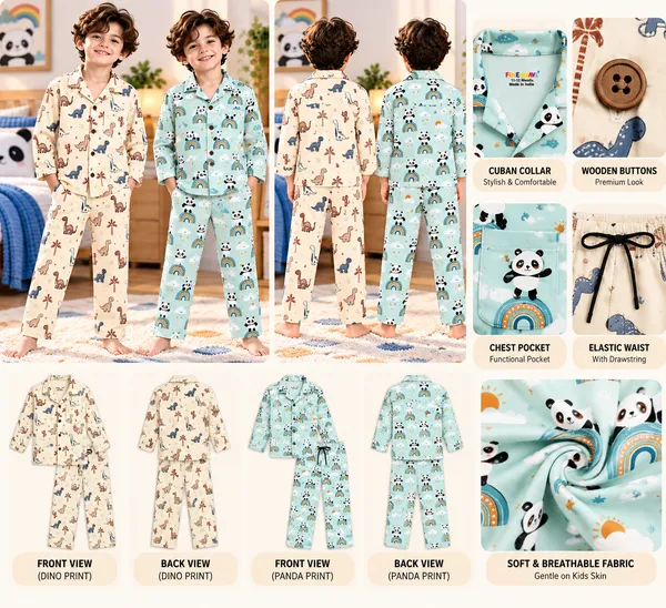 Blue_Panda_Print_Button_Down_Pajama_Set_for_Kids_-_Pack_of_2