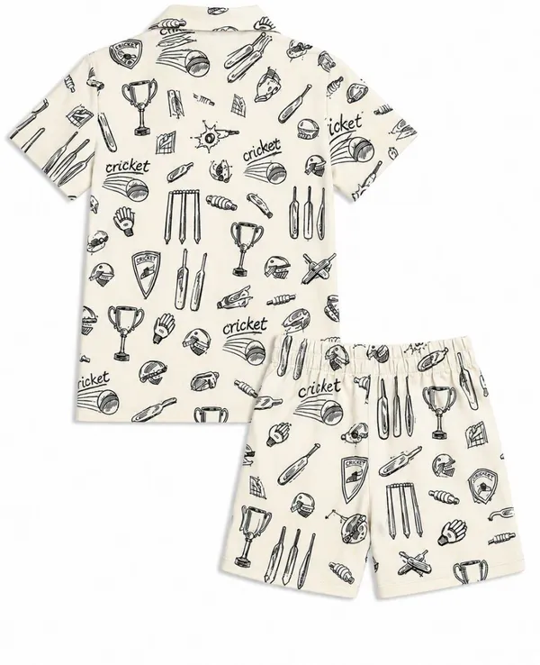 FitWave_Boys_Casual_Shirt_Shorts_(Cream)