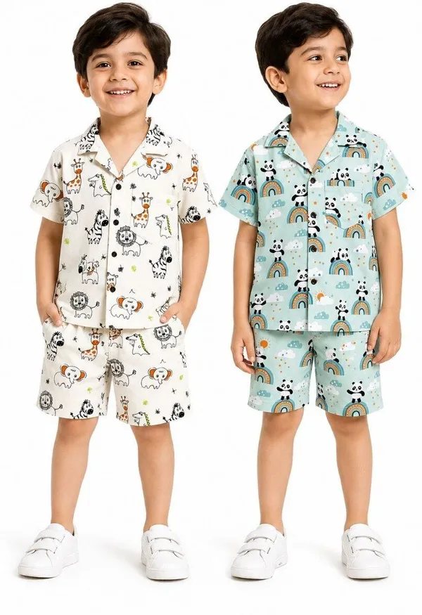 FitWave_Boys_Casual_Shirt_Shorts