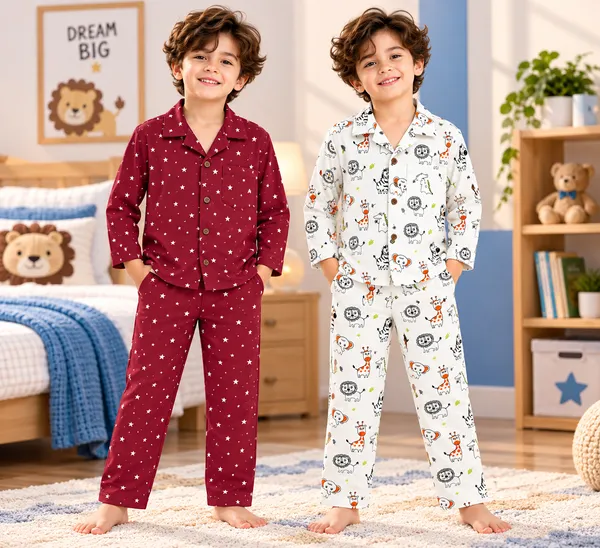 White_Cotton_Printed_Night_Suit_Set_for_Boys_-_Pack_of_2