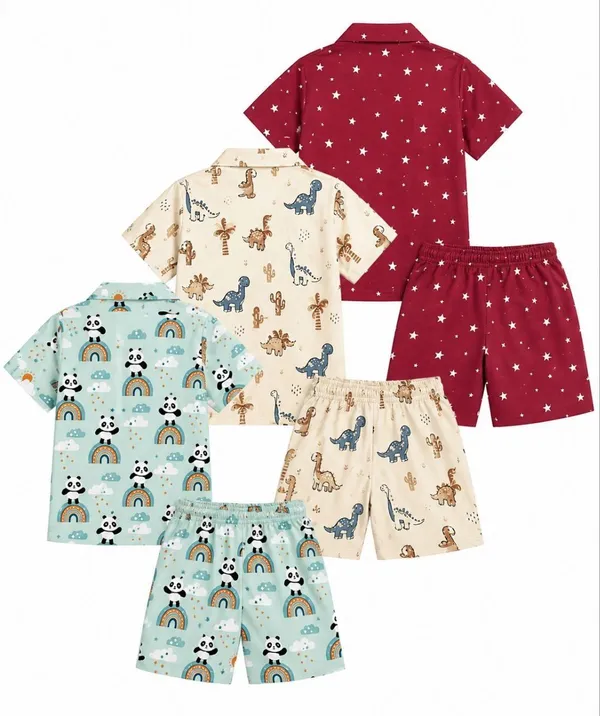 FitWave_Boys_&_Girls_Casual_Shirt_Shorts_(multicolor)
