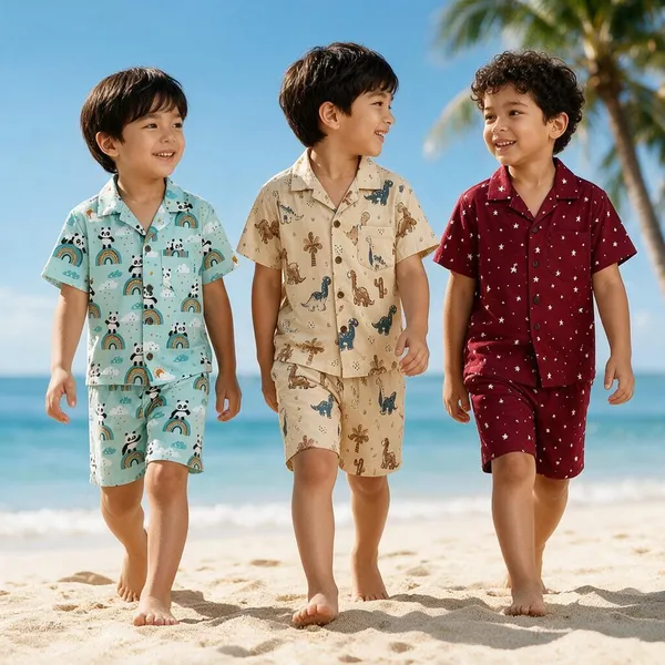 FitWave_Boys_&_Girls_Casual_Shirt_Shorts_(multicolor)