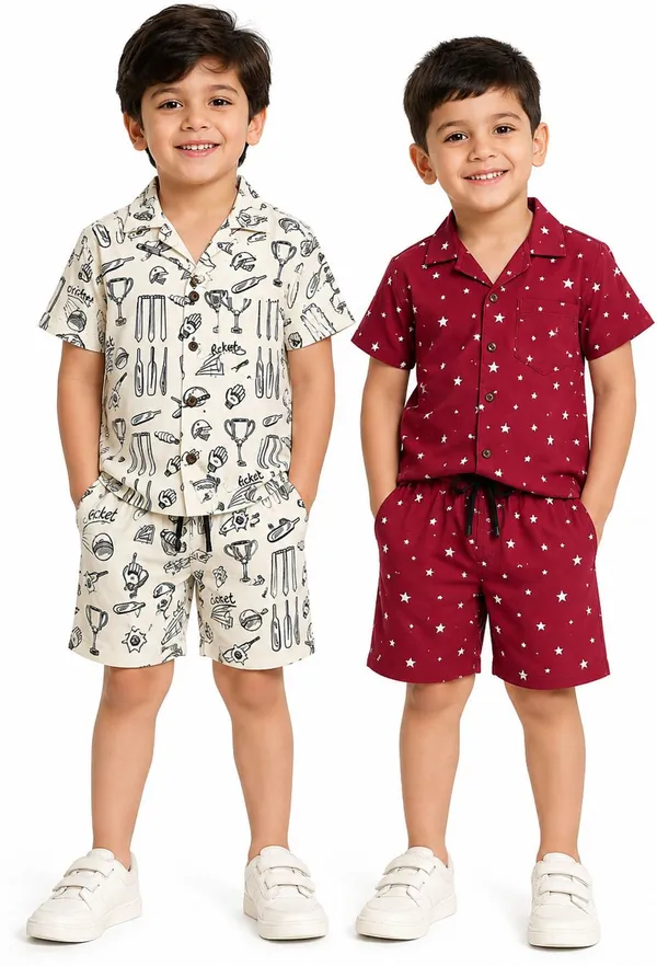 FitWave_Boys_Casual_Shirt_Shorts