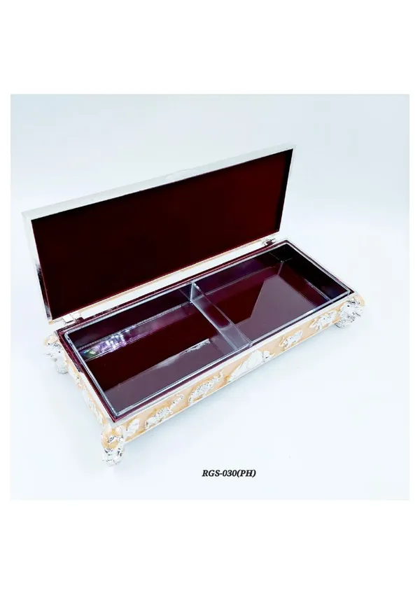 Metal_Decorative_Elephant_Motif_Compartment_Storage_Box