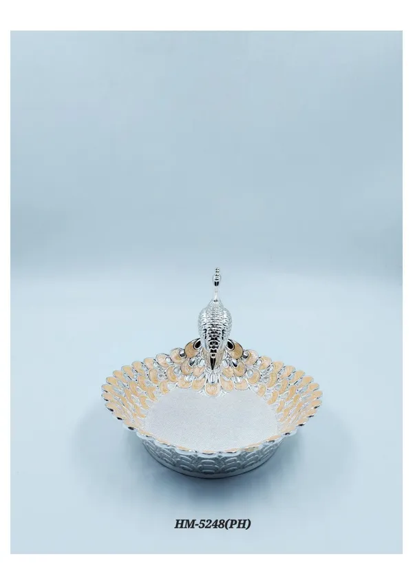 Metal_Decorative_Peacock_Design_Bowl_Silver