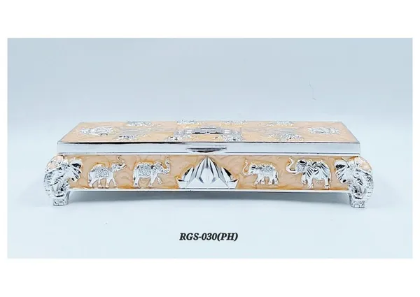 Metal_Decorative_Elephant_Motif_Compartment_Storage_Box
