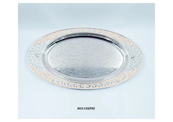 Metal_Decorative_Floral_Oval_Serving_Tray