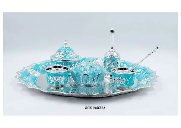 Metal_Enamel_Traditional_Floral_Tea_Serving_Set_Multicolour