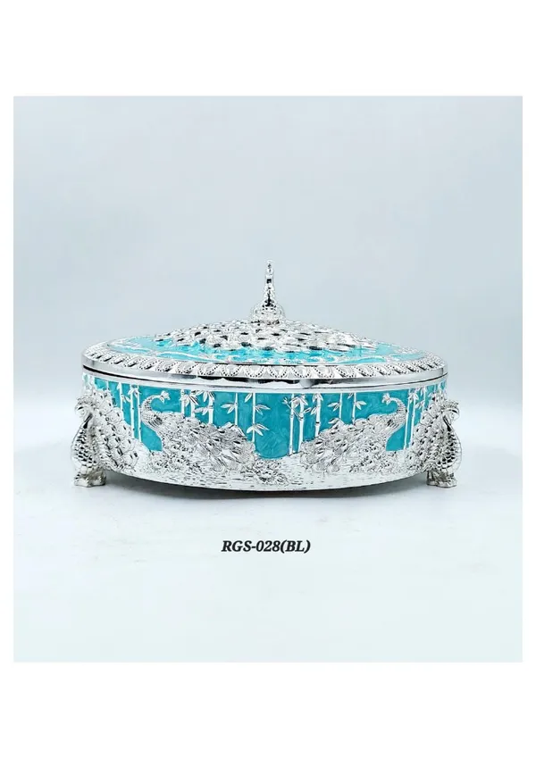 Metal_Ornate_Peacock_Design_Compartment_Dry_Fruit_Box