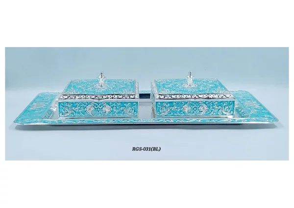 Metal_Ornate_Decorative_Tray_With_Two_Boxes_Set