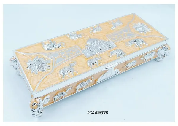 Metal_Decorative_Elephant_Motif_Compartment_Storage_Box