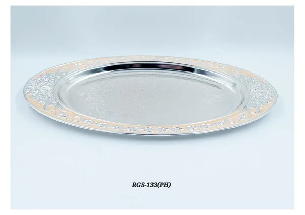 Metal_Decorative_Floral_Oval_Serving_Tray