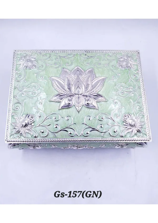 Metal_Ornate_Floral_Embossed_Compartment_Storage_Box_Silver