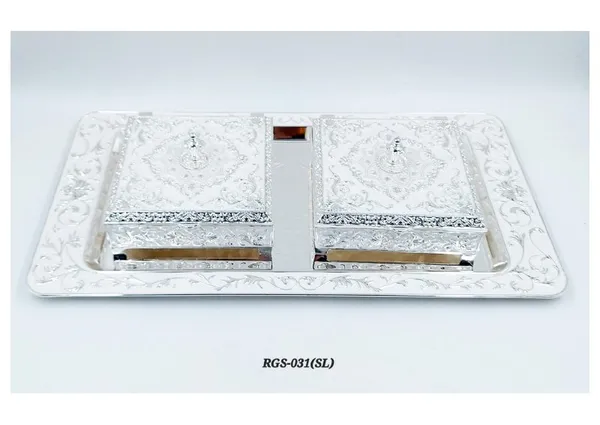 Metal_Ornate_Floral_Tray_With_Covered_Boxes_Set