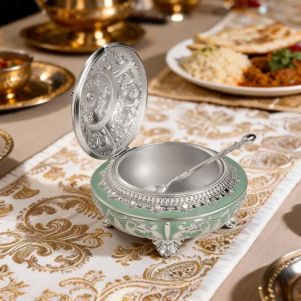 Metal_Traditional_Floral_Pattern_Covered_Serving_Bowl_With_Spoon