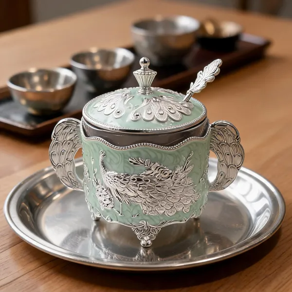 Metal_Traditional_Peacock_Pattern_Sugar_Bowl