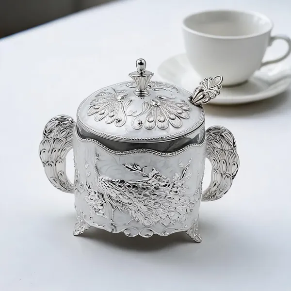 Metal_Ornate_Floral_Pattern_Lidded_Sugar_Bowl
